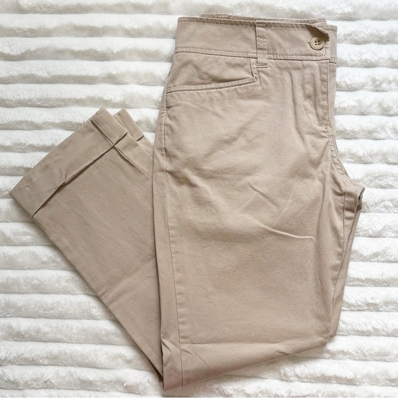 New York & Company Pants - New York & Company Capri Cotton Pants Tan Womens Size 4